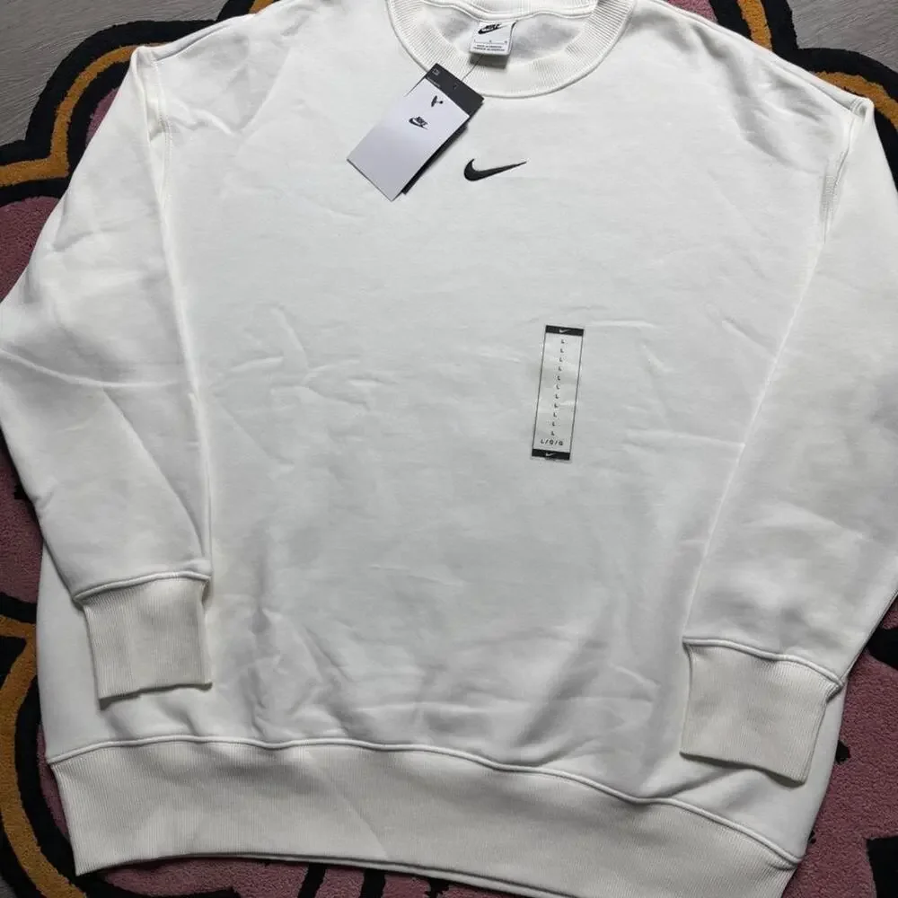 Nike Sportswear Embroidered Logo Center Swoosh Oversized Crewneck Sweatshirt